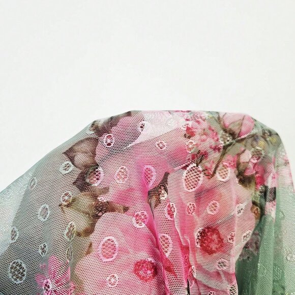 Green Romantic Women's Jacquard Camisole with Long Pants Pajama Set - Picture 7 of 7